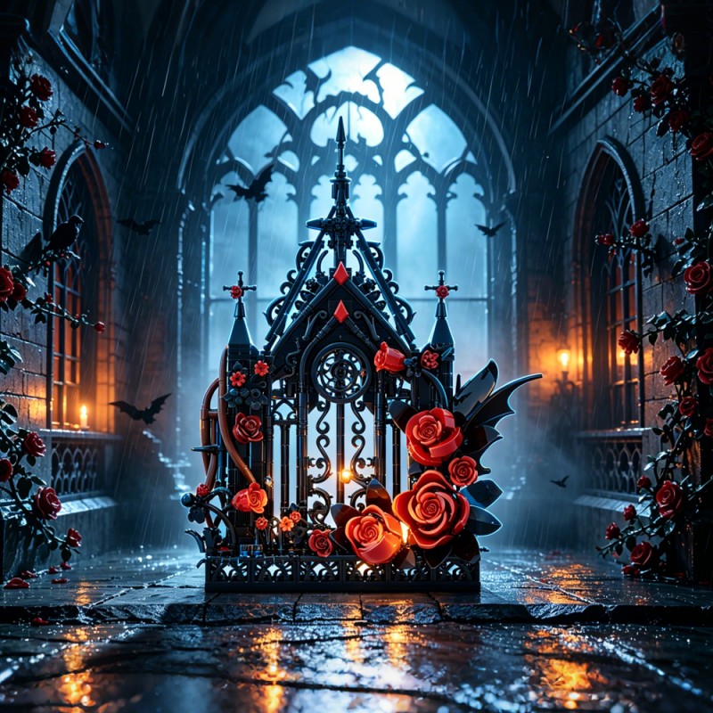 GOBRICKS MOC S1067 Gothic windows - YWOBB