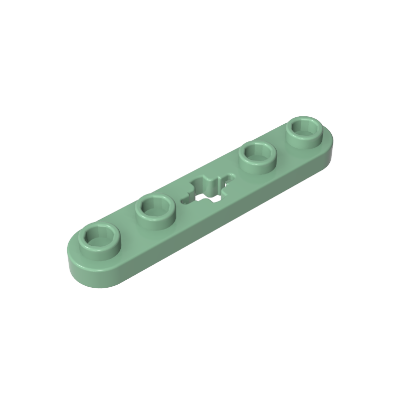 GOBRICKS GDS-900 Plate 1 x 5 with Smooth Ends, 4 Studs and Center Axle Hole - YWOBB