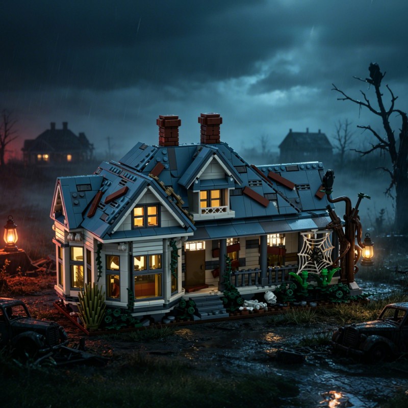GOBRICKS MOC S1033 Maniac killer house - YWOBB