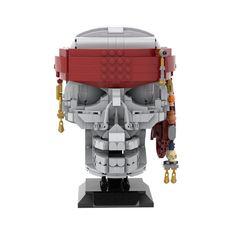 GOBRICKS MOC S1094 Pirate skull - YWOBB