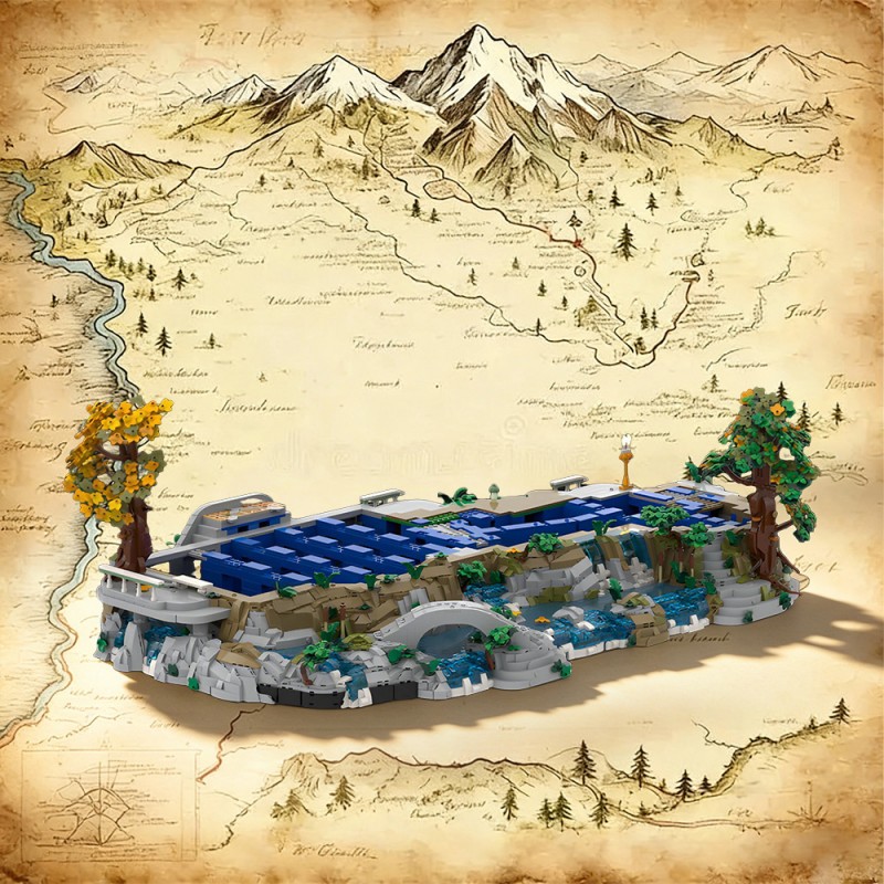 GOBRICKS MOC 243472 Rivendell Display Base - YWOBB
