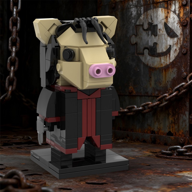 GOBRICKS MOC S0099 Saw-Pig Mask - YWOBB