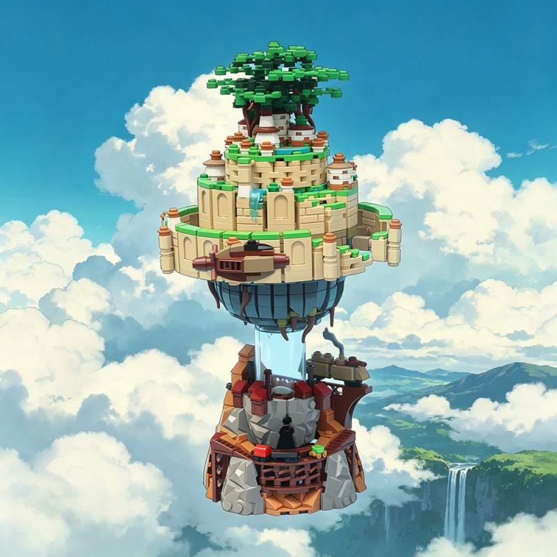 GOBRICKS MOC 258969 Castle in the Sky - YWOBB