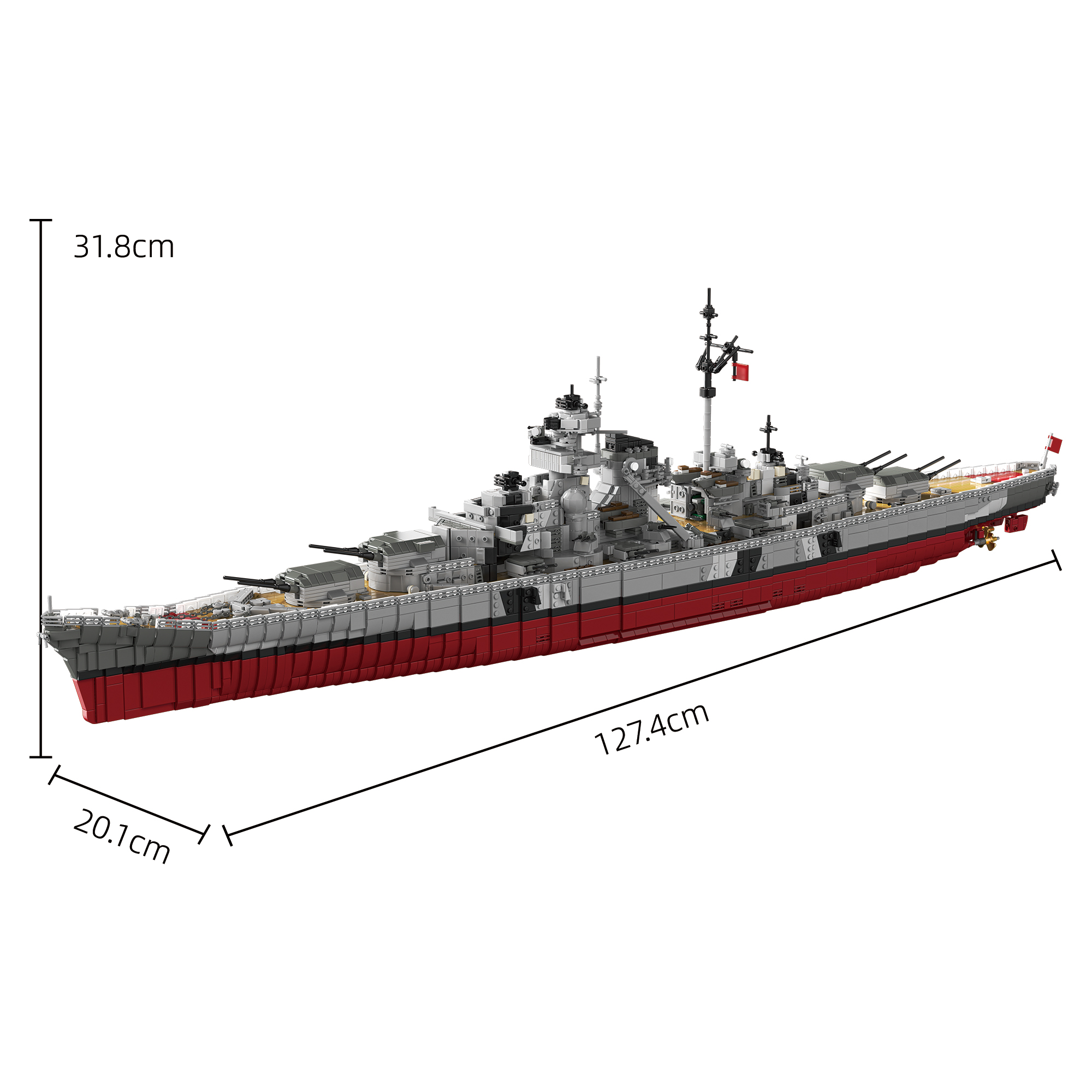 Customized 87000 Bismarck Battleship - YWOBB