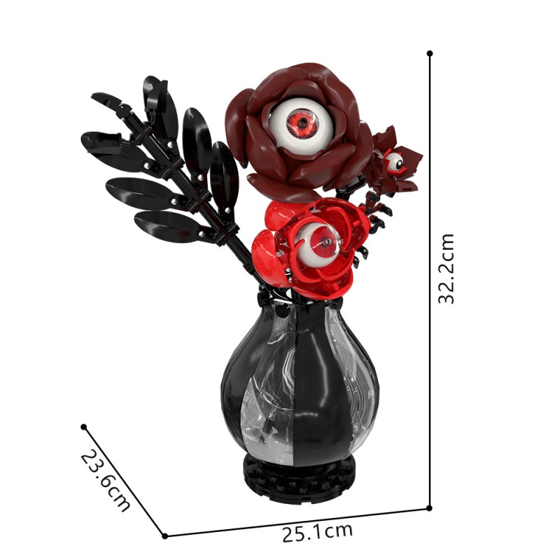 GOBRICKS MOC S1059 Gothic eye flower - YWOBB