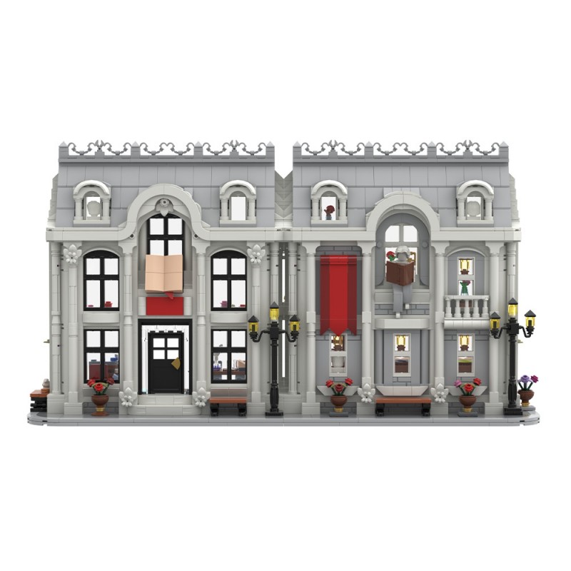 GOBRICKS MOC 256715 White Library ver 1 - YWOBB