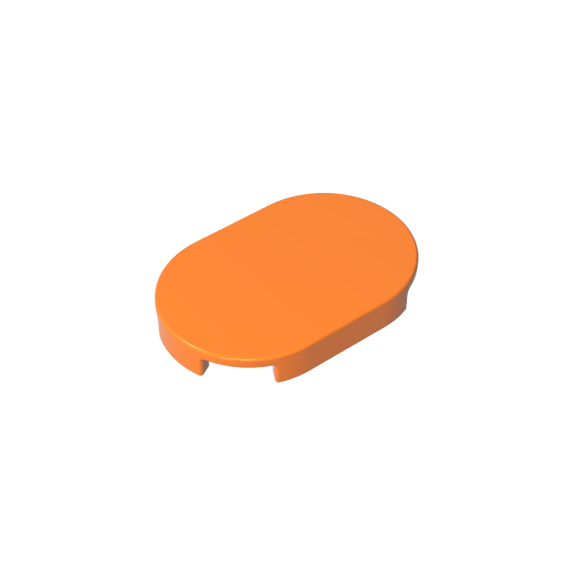 GOBRICKS GDS-2132 Tile Round 2 x 4 Oval - YWOBB