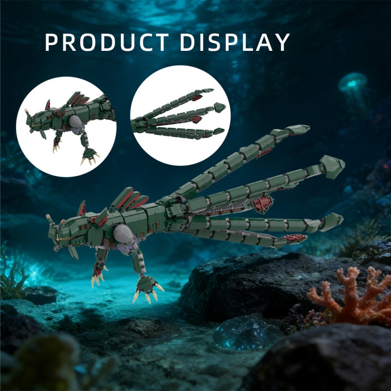 GOBRICKS MOC 232734 Sea Dragon Leviathan (Subnautica) - YWOBB