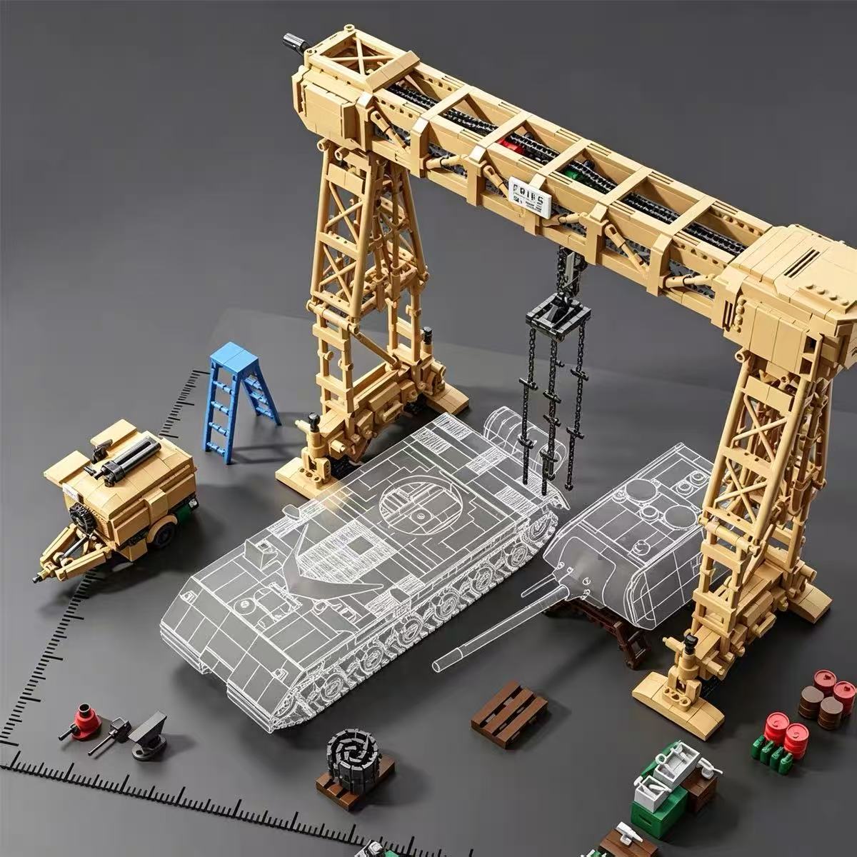 12GO 97037 World War II German RIVERS GANTRY CRANE - YWOBB