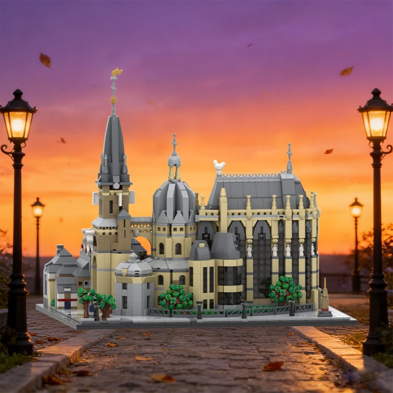 GOBRICKS MOC A1915 Aachen Cathedral  mausoleum of Charlemagne - YWOBB
