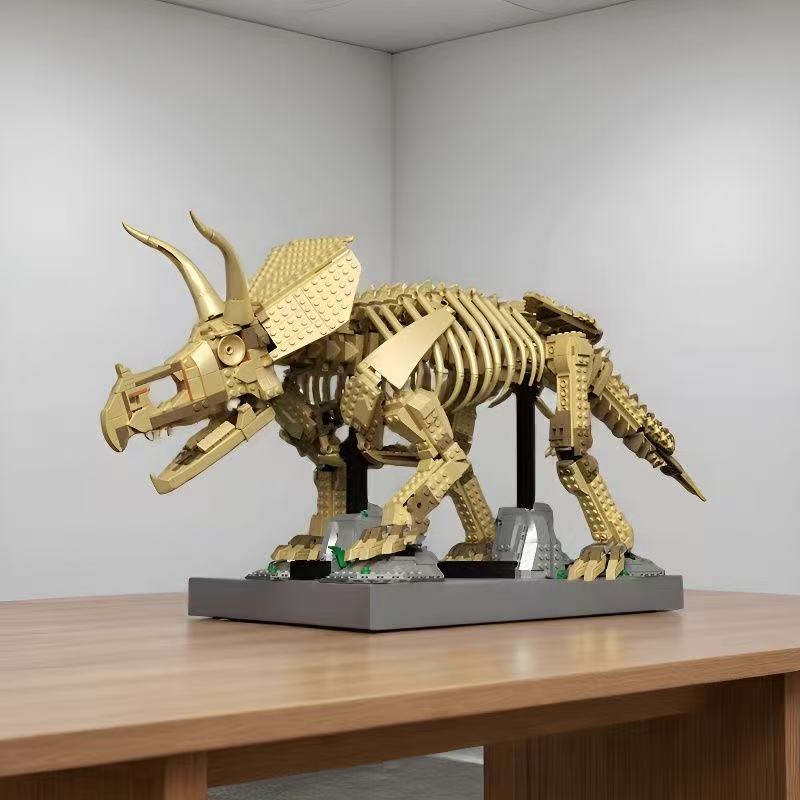 STACKO BRICKS 09001 DINOSAUR FOSSILS TRICERATOPS - YWOBB