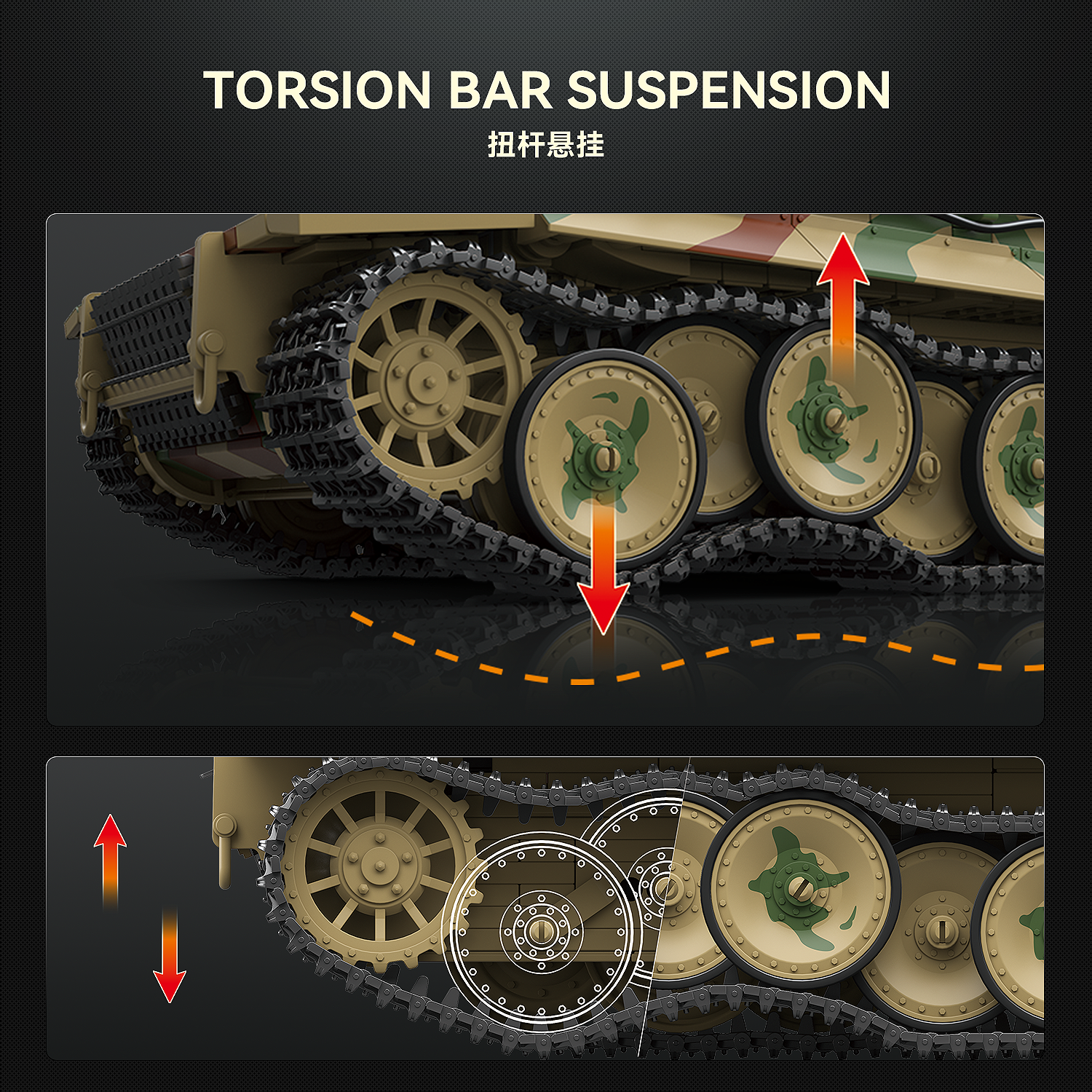 QuanGuan 100325 1:28 Tiger I Early No.812 Tank - YWOBB