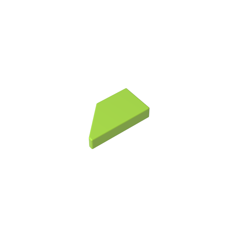 GOBRICKS GDS-90553 Tile Modified 1 x 2 Wedge Right - YWOBB