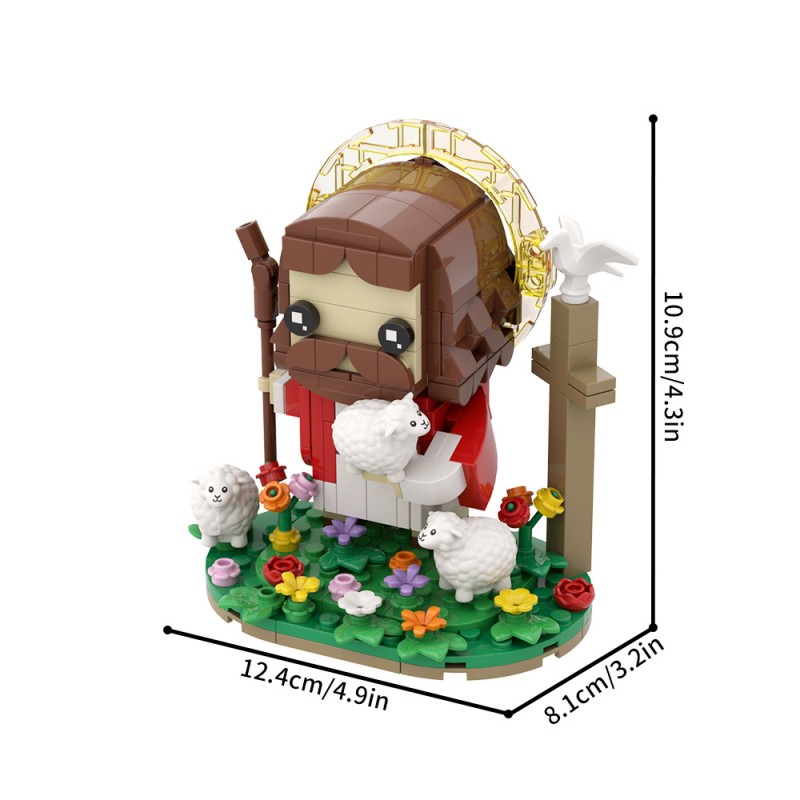 GOBRICKS MOC S1084 Jesus the Shepherd - YWOBB