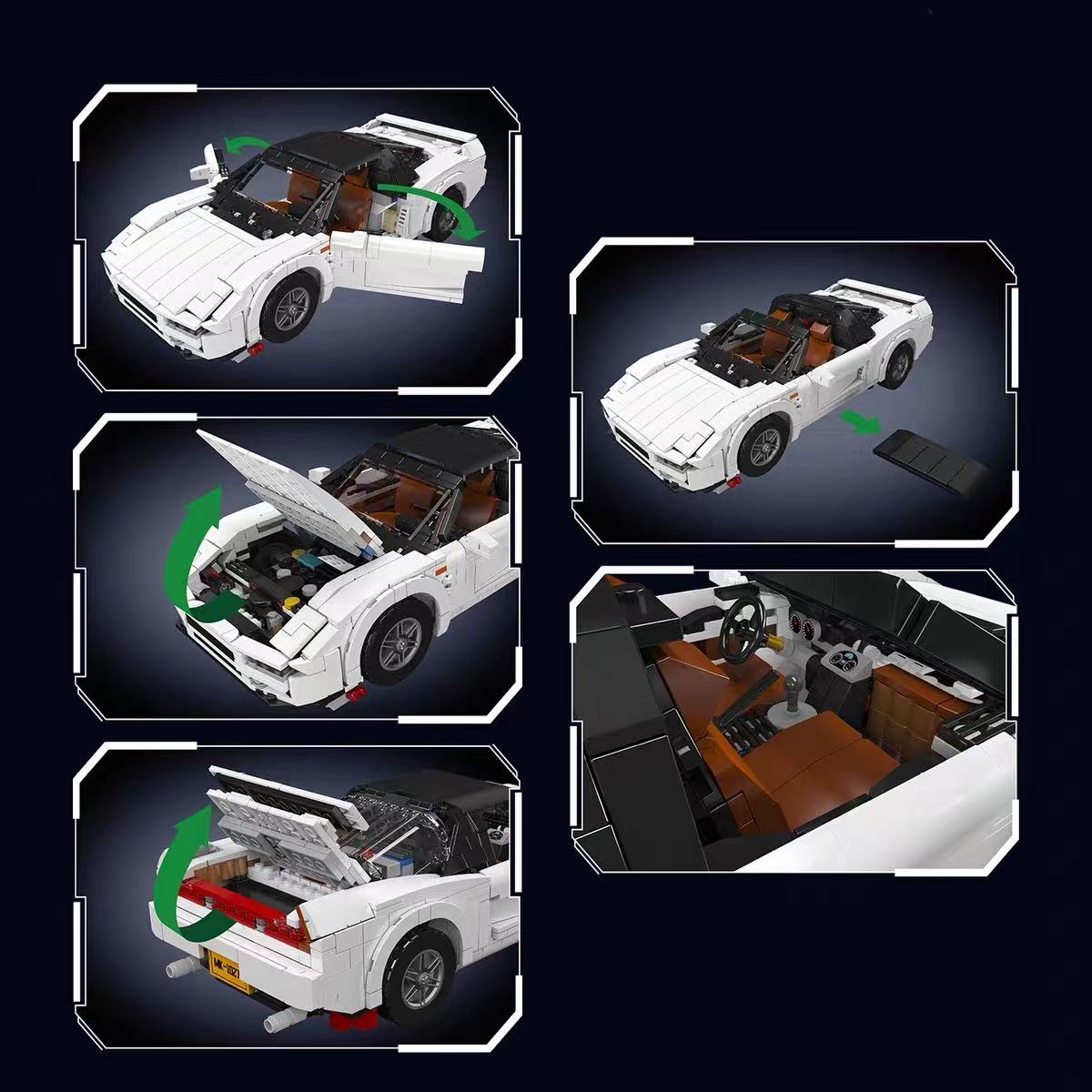 Mould King 10271 1990 NSX sports car - YWOBB