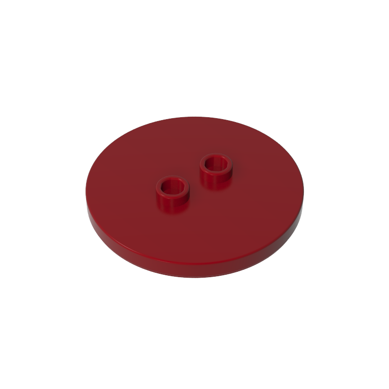 GOBRICKS GDS-90362 Tile Round 4 x 4 with 2 Hollow Studs - YWOBB