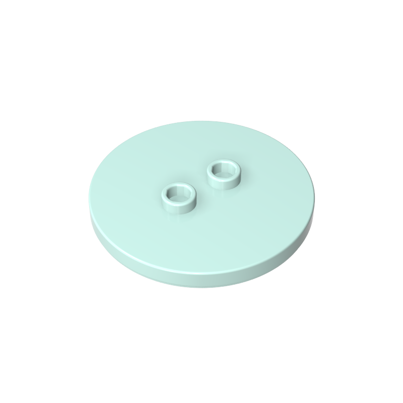 GOBRICKS GDS-90362 Tile Round 4 x 4 with 2 Hollow Studs - YWOBB