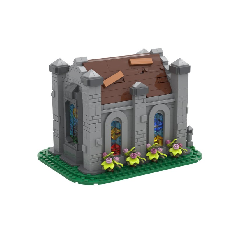 GOBRICKS MOC 247441 Small medieval chapel - YWOBB