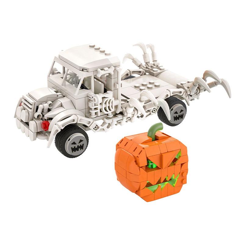 GOBRICKS MOC S1018 Skull Pumpkin Carriage - YWOBB