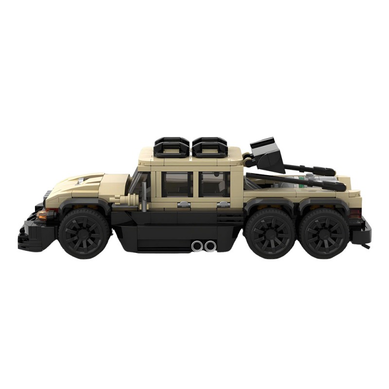 GOBRICKS MOC 240869 2009 AM General Humvee Custom 6x6 - YWOBB