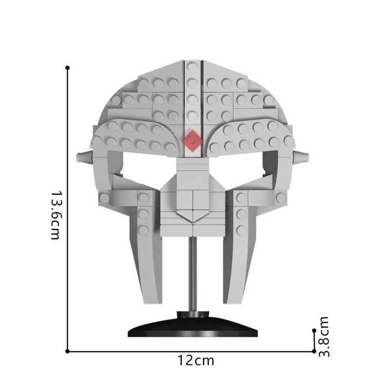 GOBRICKS MOC 255404 MF DOOM MASK - YWOBB
