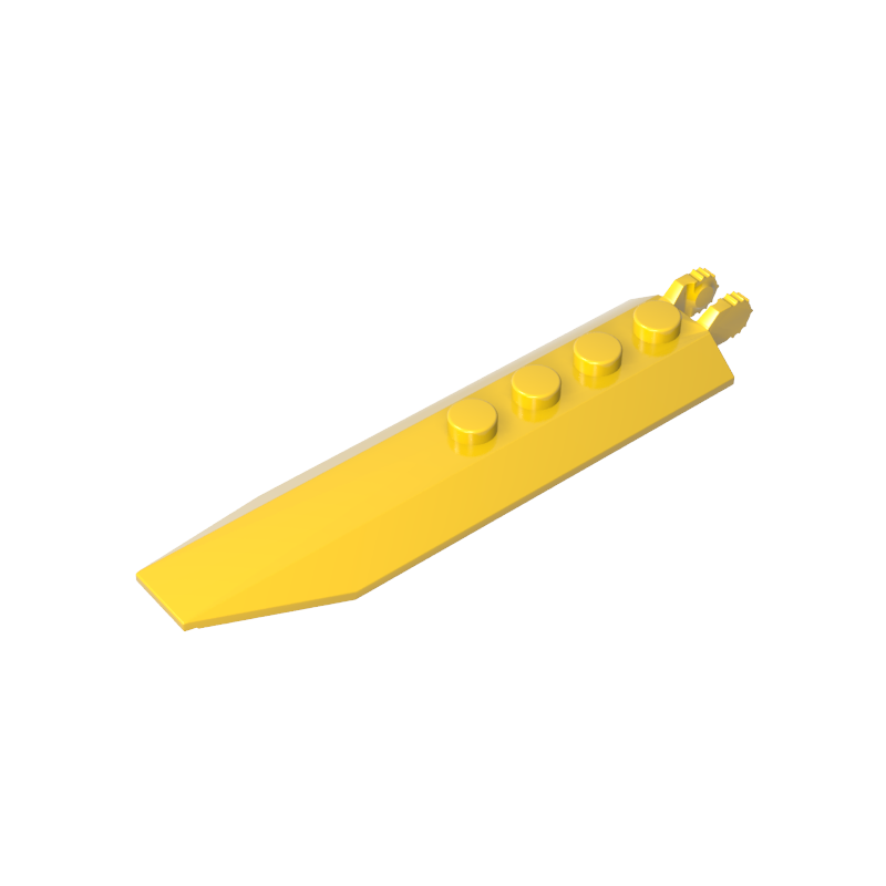 GOBRICKS GDS-90422 Hinge Plate 1 x 8 with Angled Side Extensions Squared Plate Underside - YWOBB