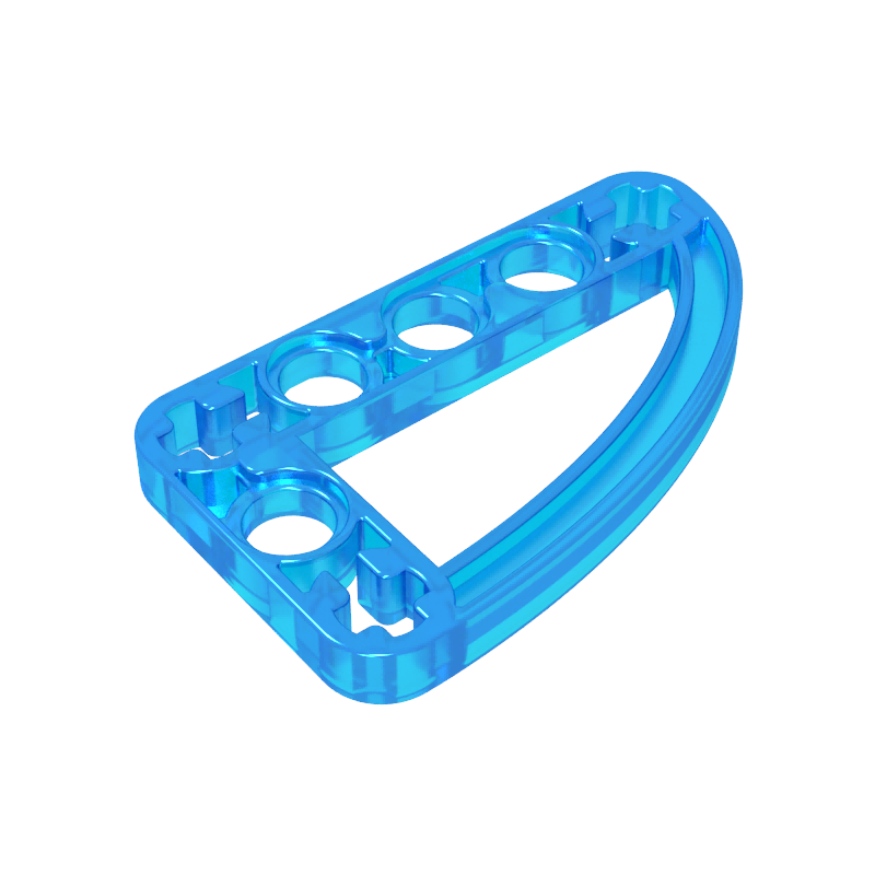 GOBRICKS GDS-970 Liftarm 3 x 5 L-Shape with Quarter Ellipse Thin - YWOBB