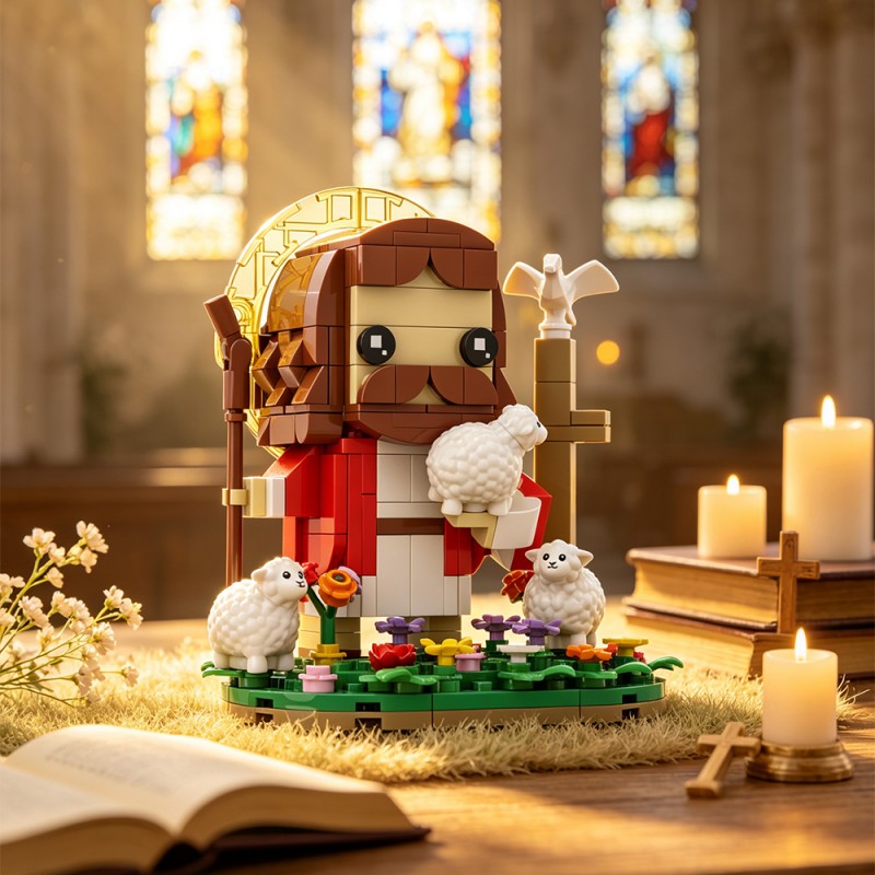 GOBRICKS MOC S1084 Jesus the Shepherd - YWOBB
