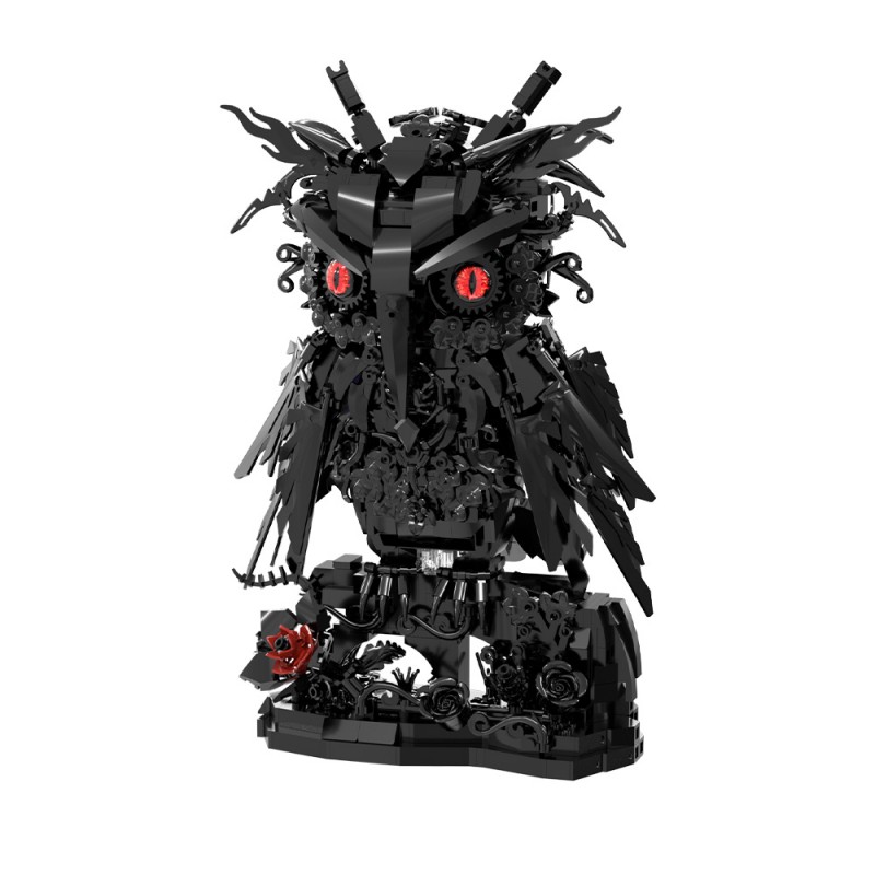 GOBRICKS MOC S0124 Obsidian Rose Vigilant owl - YWOBB