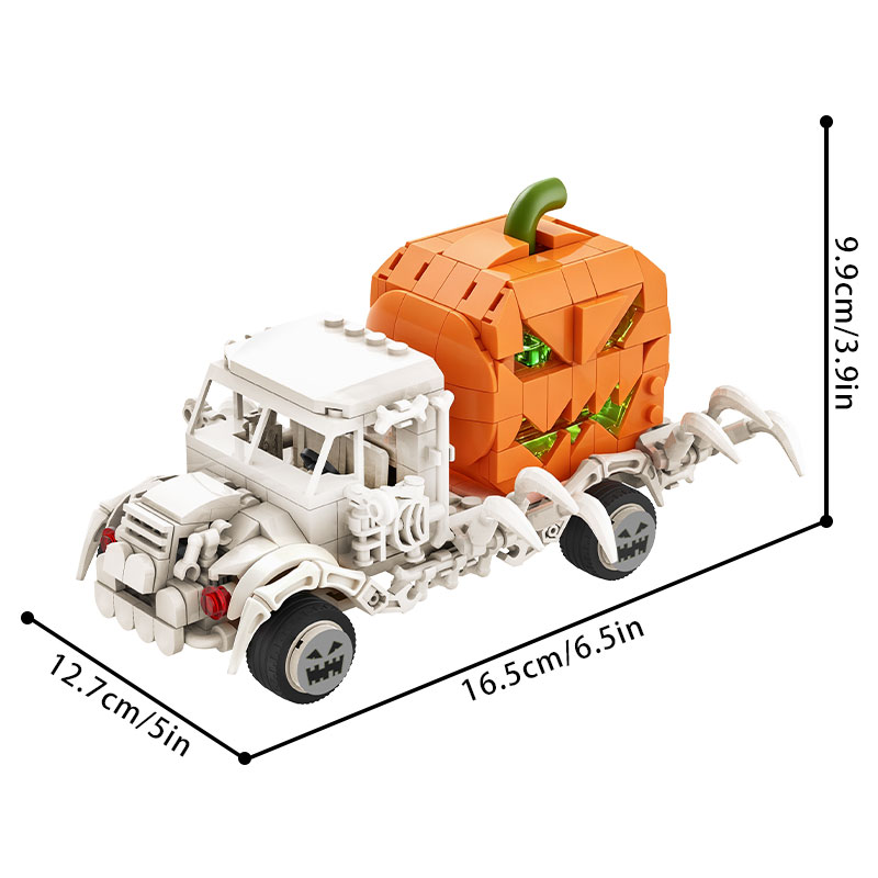 GOBRICKS MOC S1018 Skull Pumpkin Carriage - YWOBB