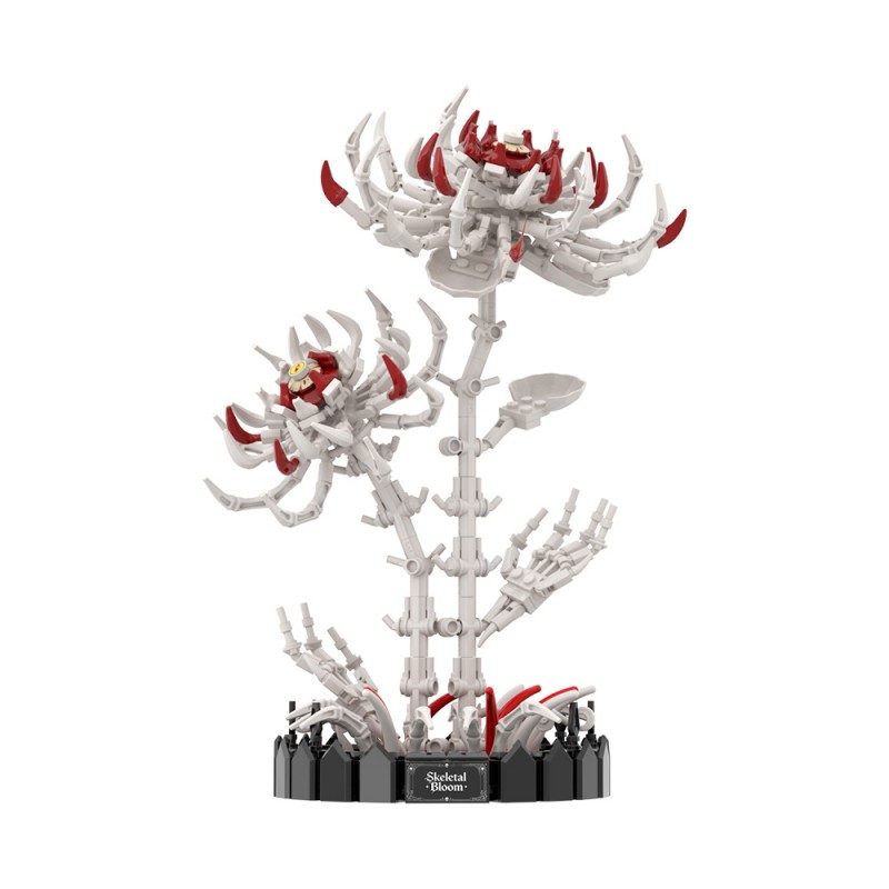 GOBRICKS MOC S1074 White Bone Flower - YWOBB