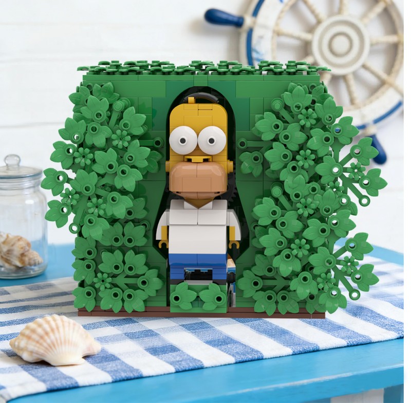 GOBRICKS MOC S0130 Homer backing into bush - YWOBB