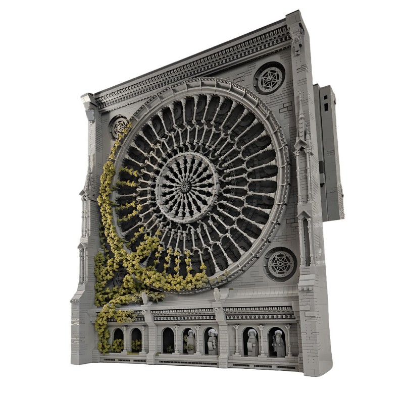 GOBRICKS MOC 211588 Abandoned Gothic Cathedral Facade (Part 1) - YWOBB