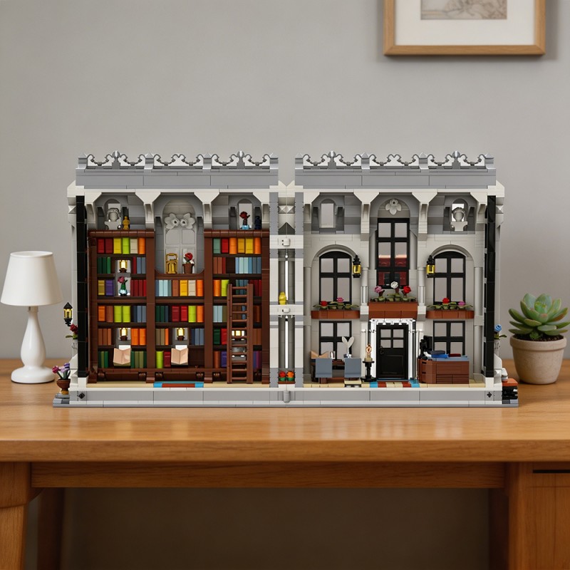 GOBRICKS MOC 256715 White Library ver 1 - YWOBB
