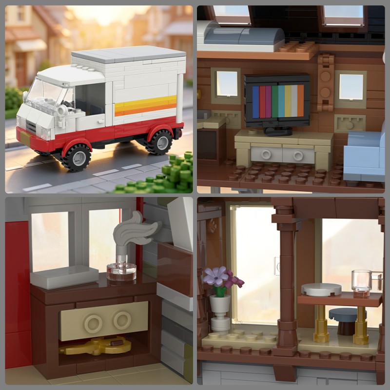 GOBRICKS MOC 256725 The Red Postal Street - YWOBB