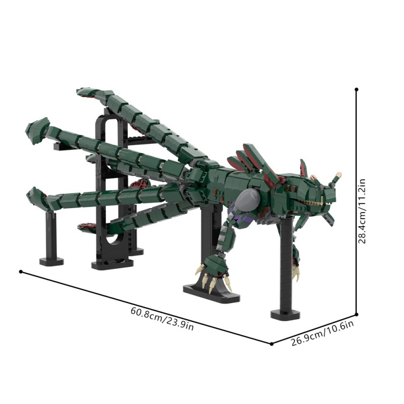 GOBRICKS MOC 232734 Sea Dragon Leviathan (Subnautica) - YWOBB
