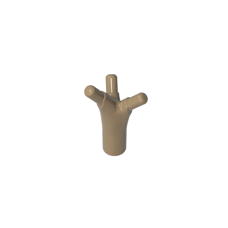 GOBRICKS GDS-90470 Plant Flower Stem with Bar and 3 Stems Short - YWOBB