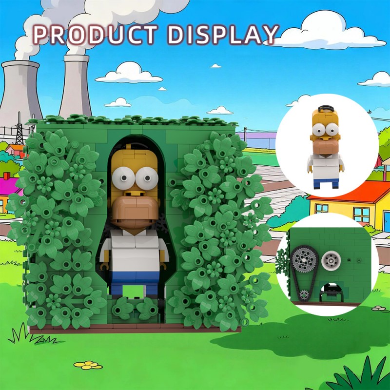 GOBRICKS MOC S0130 Homer backing into bush - YWOBB