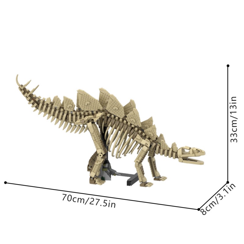 GOBRICKS MOC 251184 Stegosaurus fossi - YWOBB