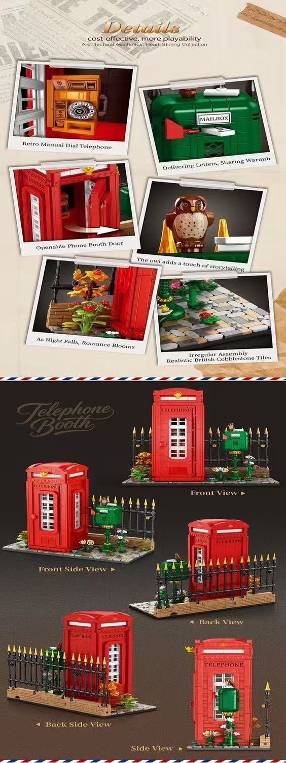 Reobrix 66609 TELEPHONE BOOTH - YWOBB