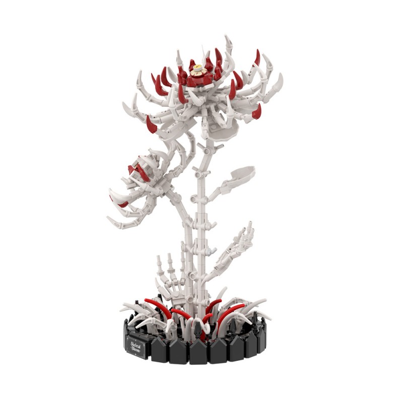 GOBRICKS MOC S1074 White Bone Flower - YWOBB