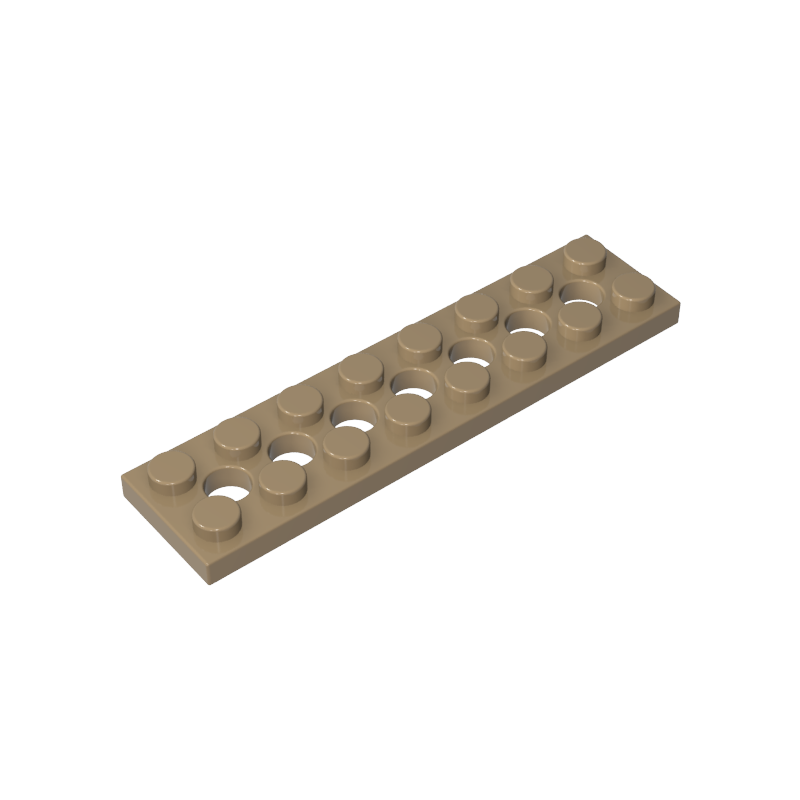 GOBRICKS GDS-699  Plate 2 x 8 with 7 Holes - YWOBB