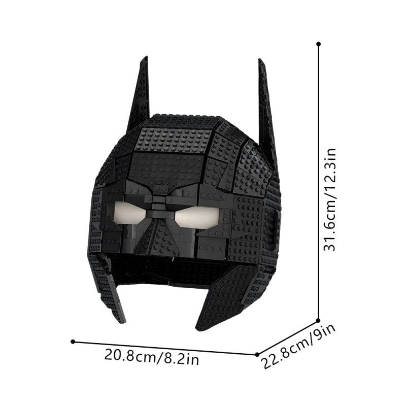 GOBRICKS MOC 259847 Wearable Batman Cowl - YWOBB