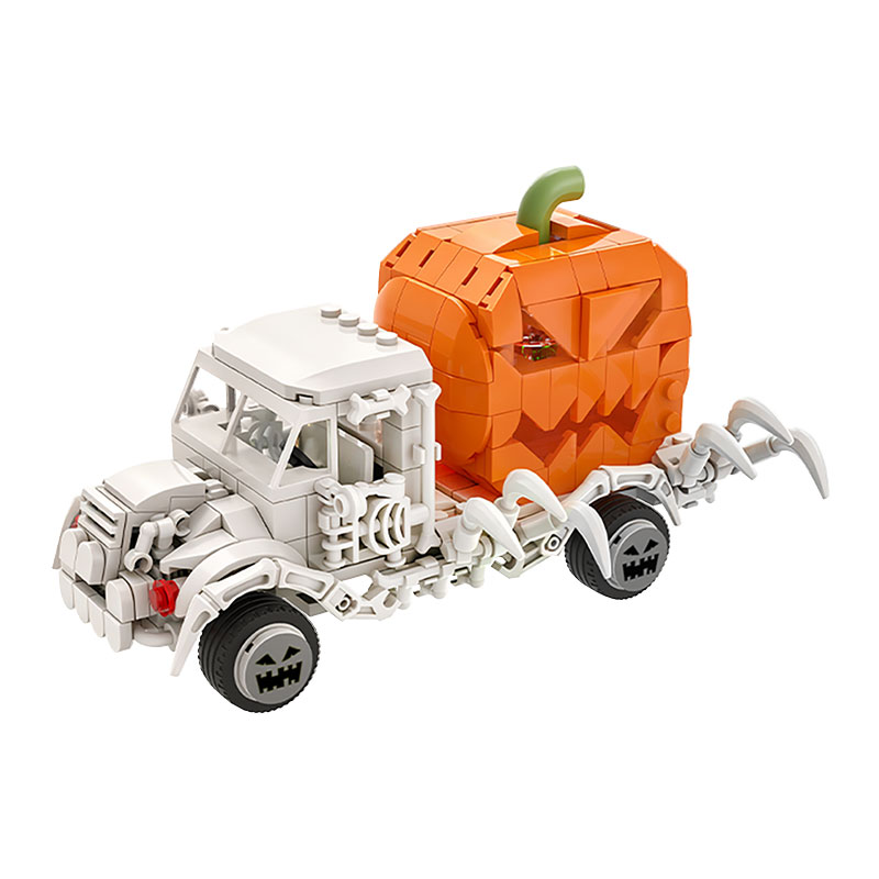 GOBRICKS MOC S1018 Skull Pumpkin Carriage - YWOBB