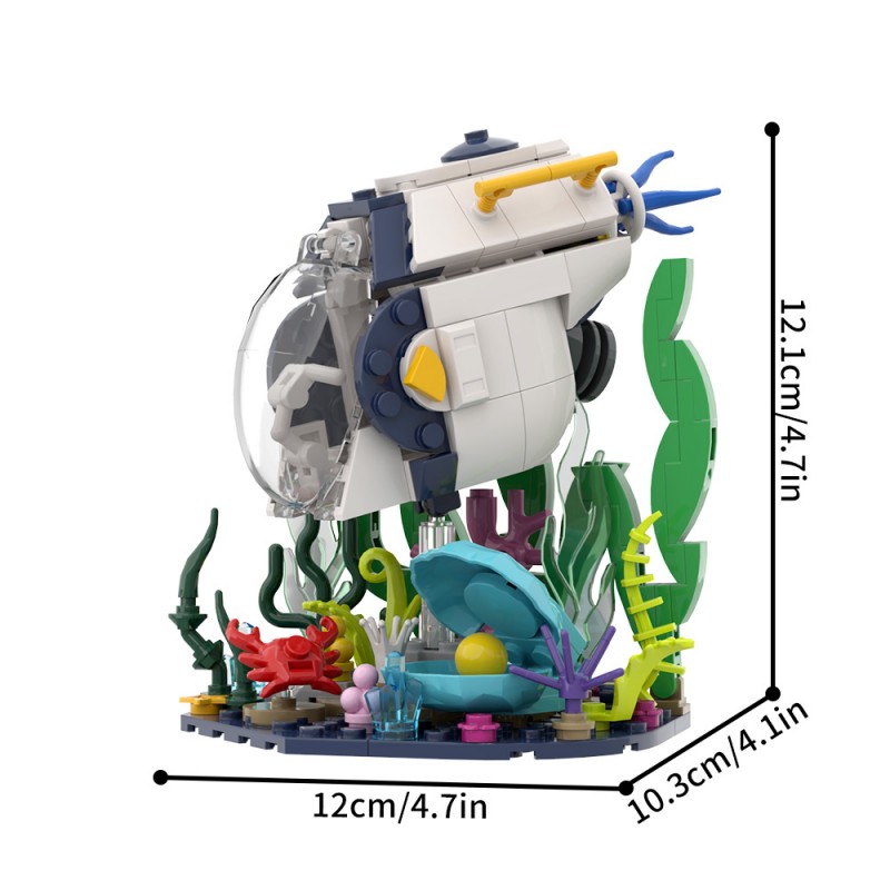 GOBRICKS MOC S1109 subnautica 2 tadpole - YWOBB