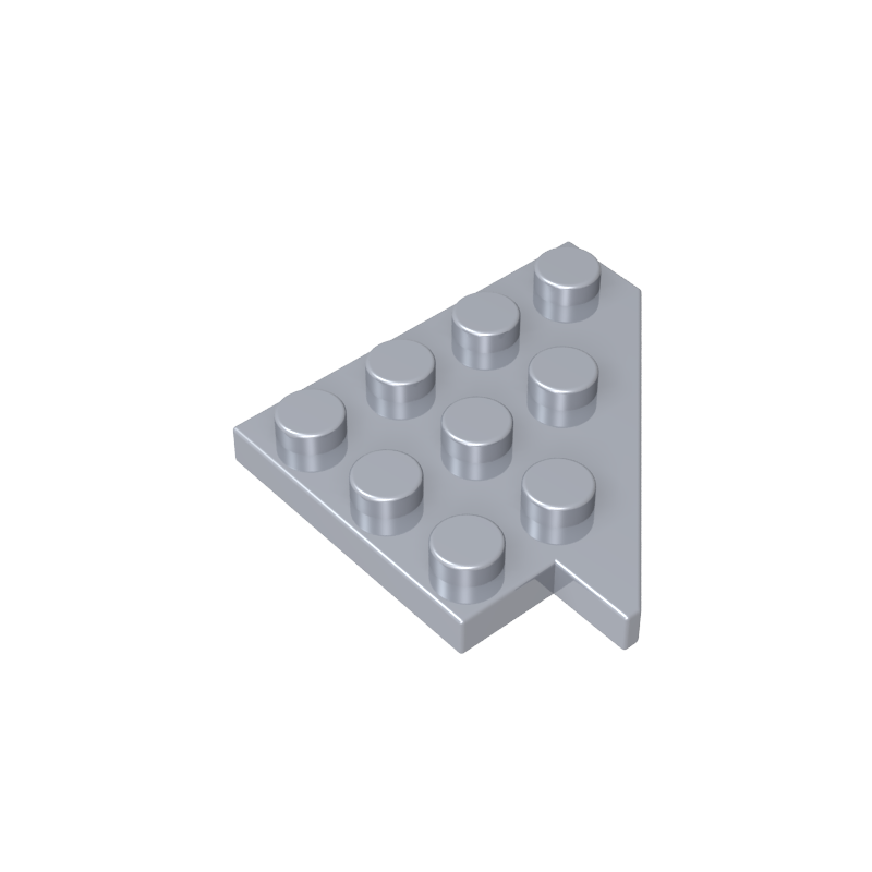 GOBRICKS GDS-M361 Wedge Plate 4 x 4 Wing Right - YWOBB