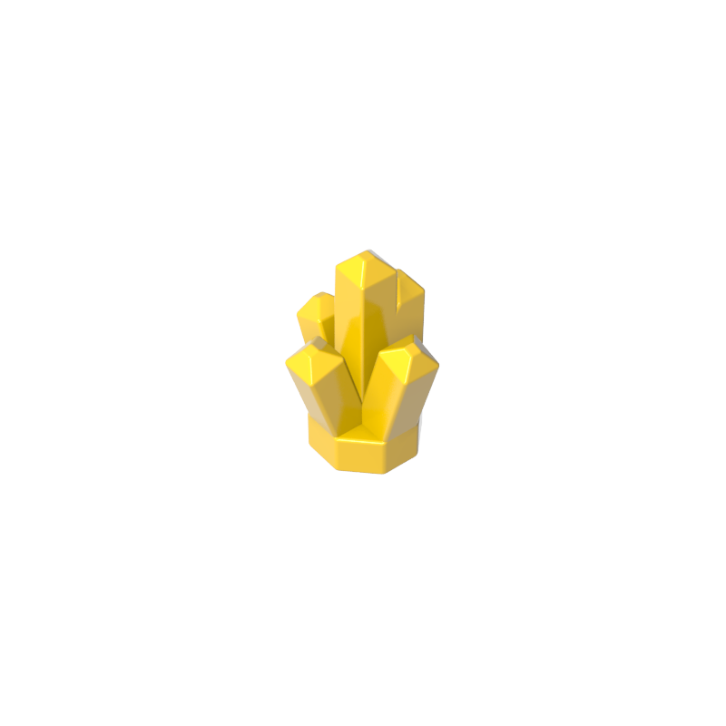 GOBRICKS GDS-2022 Rock 1 x 1 Crystal 5 Point - YWOBB