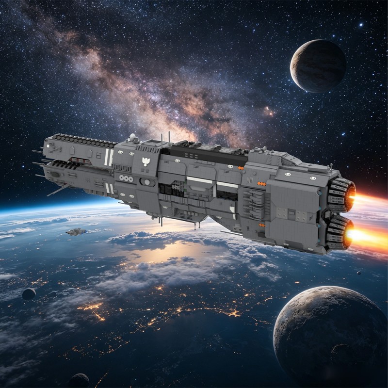 GOBRICKS MOC 243432 Artemis-class Battlecruiser - UNSC Artemis Agrotera - YWOBB