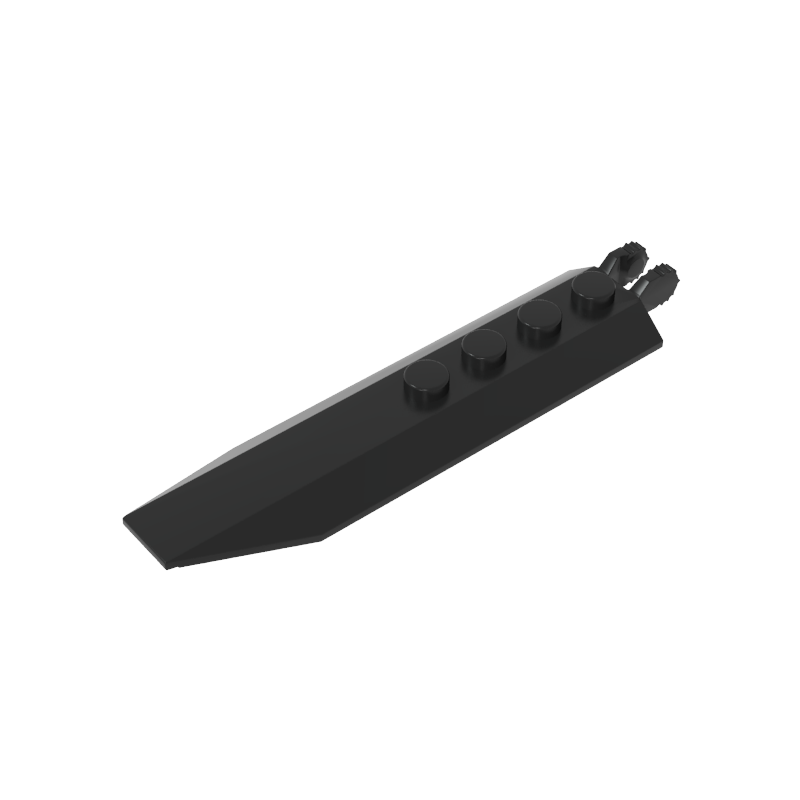 GOBRICKS GDS-90422 Hinge Plate 1 x 8 with Angled Side Extensions Squared Plate Underside - YWOBB