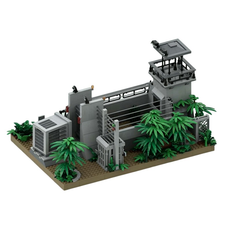 GOBRICKS MOC 243237 raptor cage Jurassic park - YWOBB